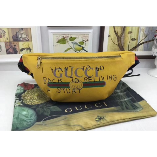 Gucci Calfskin Leather Pocket Yellow