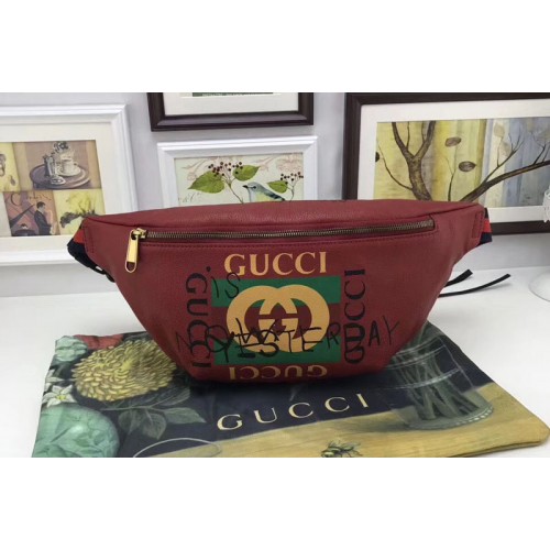 Gucci Calfskin Leather Pocket Red