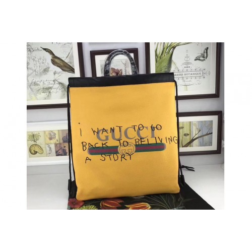 Gucci Coco Capitan Logo Backpack Yellow