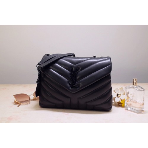 YSL LOULOU SMALL BAG IN Black Y-QUILTED LEATHER With Black Hardware YSL LOULOU SMALL BAG IN Black Y-QUILTED LEATHER With Black Hardware