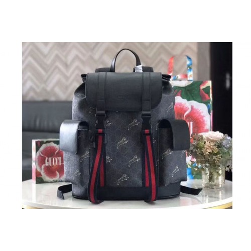 Gucci Soft Supreme tigers backpack Black