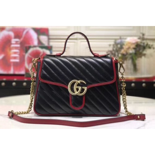 Gucci Marmont small top handle bag Black leather Gucci Marmont small top handle bag Black leather