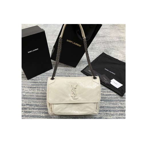YSL Niki YSL Medium Bag In Cream Vintage Leather