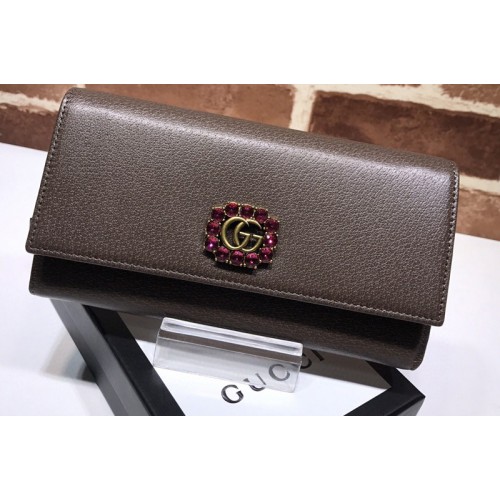 Gucci Continental wallet With Logo in Brown Leather Gucci Continental wallet With Logo in Brown Leather