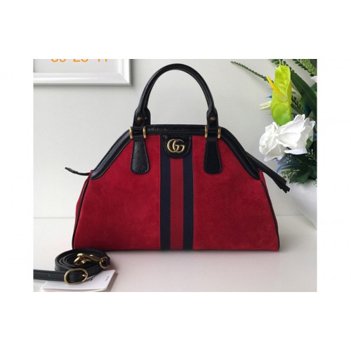 Gucci Re(Belle) Medium Top Handle Bags in Red Suede Leather Gucci Re(Belle) Medium Top Handle Bags in Red Suede Leather