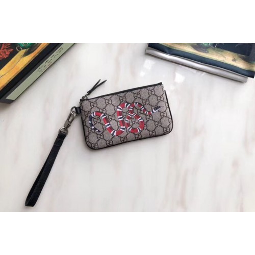 Gucci Kingsnake print Supreme pouch