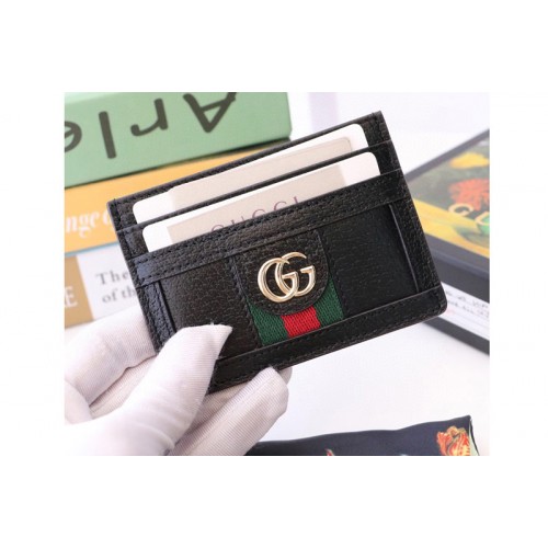 Gucci Ophidia card case Black leather With Web Gucci Ophidia card case Black leather With Web