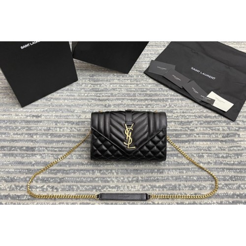 YSL ENVELOPE SMALL BAG IN MIX MATELASSe GRAIN DE POUDRE EMBOSSED LEATHER