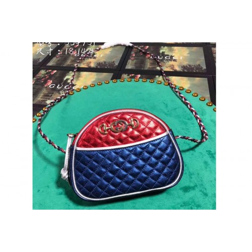 Gucci Laminated Leather Mini Bags Blue And Red Gucci Laminated Leather Mini Bags Blue And Red