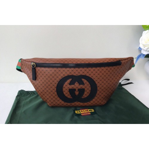 Gucci Gucci-Dapper Dan Belt Bag in Brown Leather Gucci Gucci-Dapper Dan Belt Bag in Brown Leather