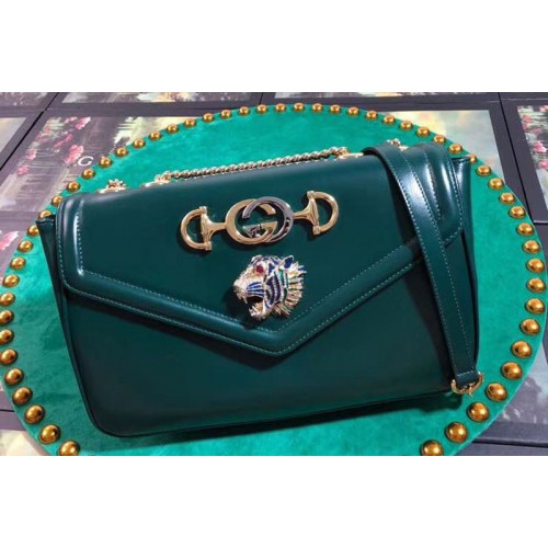 Gucci Rajah medium shoulder bags Green leather