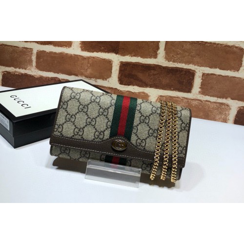 Gucci Ophidia chain wallet in Beige ebony Supreme canvas Gucci Ophidia chain wallet in Beige ebony Supreme canvas