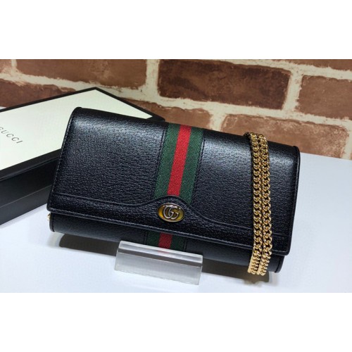 Gucci Ophidia chain wallet in Black Leather
