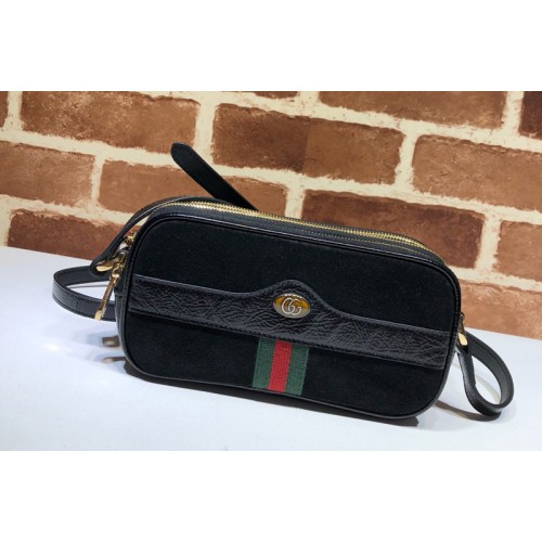 Gucci Ophidia Mini Bag in Black Suede Leather