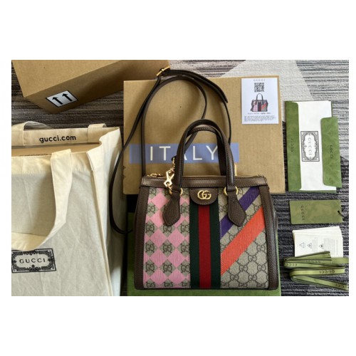 Gucci Ophidia small tote bag in Supreme canvas with geometric print Gucci Ophidia small tote bag in Supreme canvas with geometric print