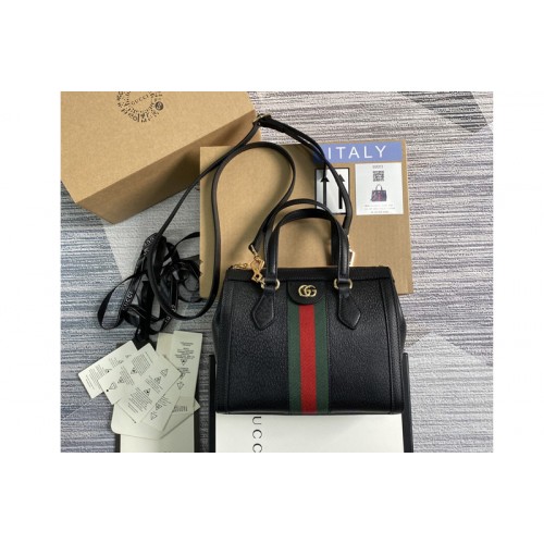 Gucci Ophidia small tote bag in Black metal-free tanned leather