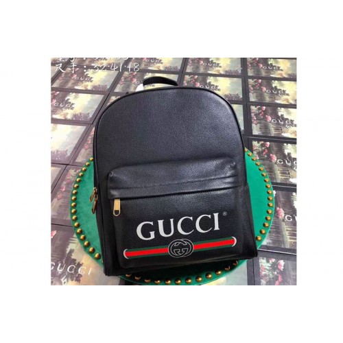 Gucci Print leather backpack Black leather