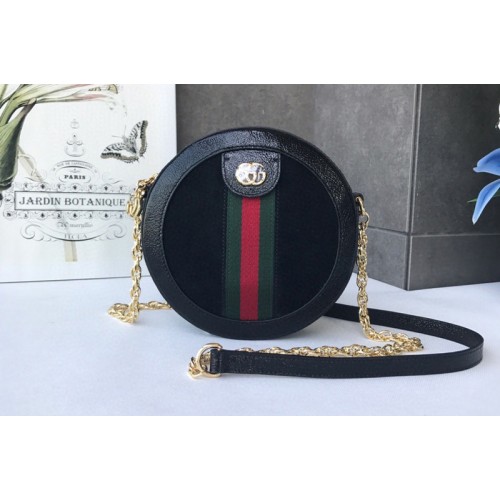 Gucci Ophidia mini round shoulder bags Black suede with Web Gucci Ophidia mini round shoulder bags Black suede with Web