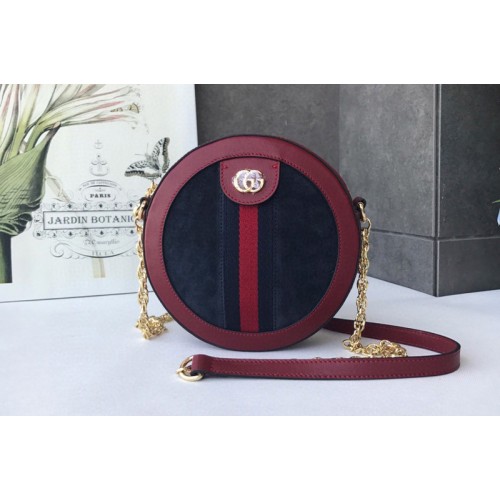 Gucci Ophidia mini round shoulder bags Navy Blue suede with Web Gucci Ophidia mini round shoulder bags Navy Blue suede with Web