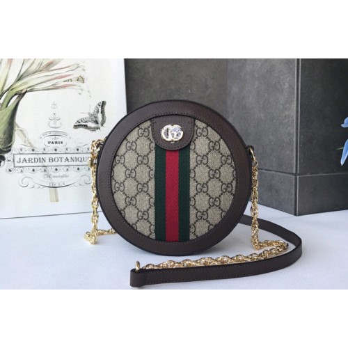 Gucci Ophidia mini round shoulder bags Beige ebony Supreme canvas with Web Gucci Ophidia mini round shoulder bags Beige ebony Supreme canvas with Web