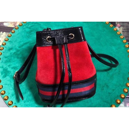 Gucci Ophidia mini bucket bags Red Suede