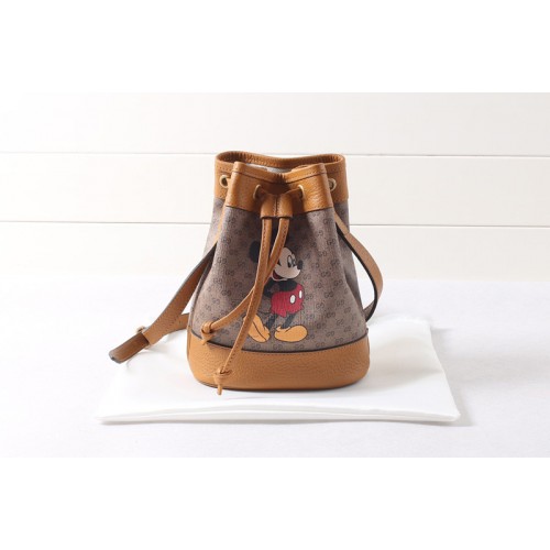 Gucci Disney x Gucci Ophidia mini bucket bag in Beige ebony mini Supreme canvas with Mickey Mouse Gucci Disney x Gucci Ophidia mini bucket bag in Beige ebony mini Supreme canvas with Mickey Mouse
