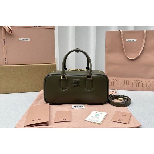 Miu Miu 5BB148 Arcadie leather bag in Dark Green Leather Miu Miu 5BB148 Arcadie leather bag in Dark Green Leather