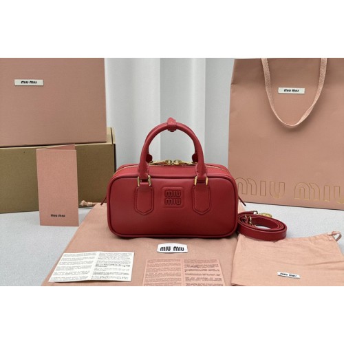 Miu Miu 5BB142 Arcadie leather bag in Red Leather Miu Miu 5BB142 Arcadie leather bag in Red Leather