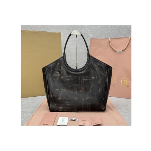 Miu Miu Ivy leather Large bag in Tea Leather