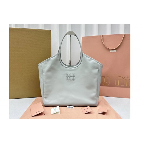 Miu Miu Ivy leather Large bag in Light Blue Leather