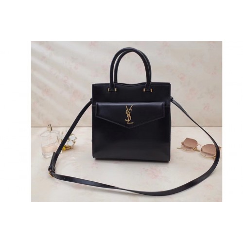YSL UPTOWN Small tote Bags Black Shiny Smooth Leather YSL UPTOWN Small tote Bags Black Shiny Smooth Leather