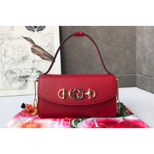 Gucci Zumi smooth leather mini bag in Red smooth leather Gucci Zumi smooth leather mini bag in Red smooth leather