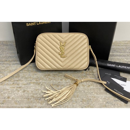 YSL LOU CAMERA BAG IN Beige QUILTED LEATHER