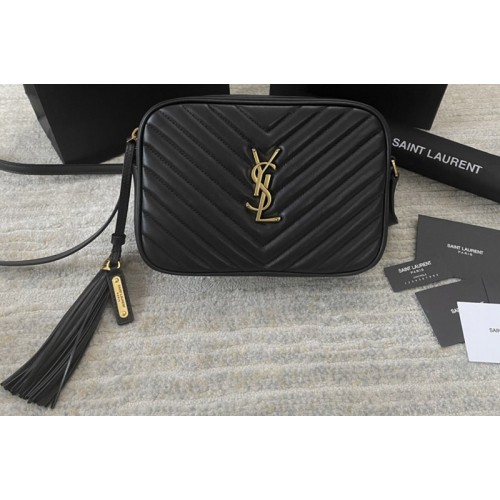 YSL LOU CAMERA BAG IN Black QUILTED LEATHER
