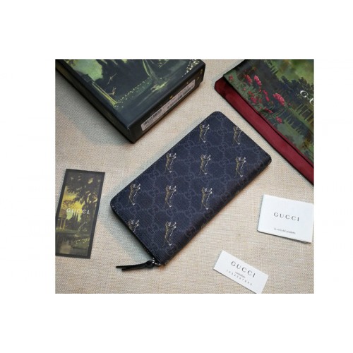Gucci wallet with tiger print Black grey Supreme canvas Gucci wallet with tiger print Black grey Supreme canvas