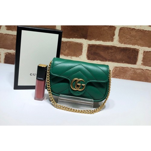 Gucci Marmont mini coins bag in Green Leather