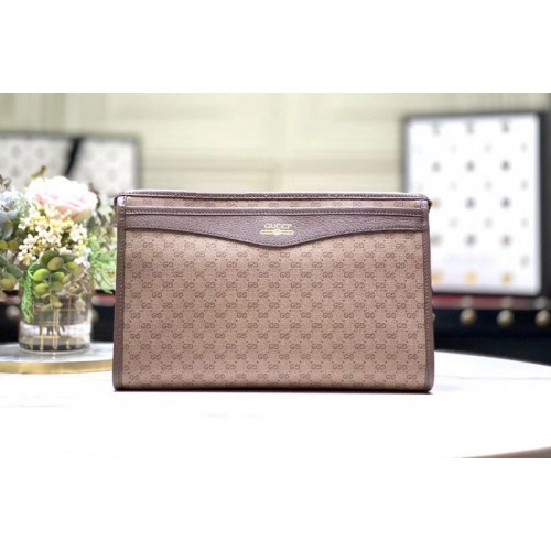 Gucci pouch with Gucci logo Beige ebony mini Supreme canvas