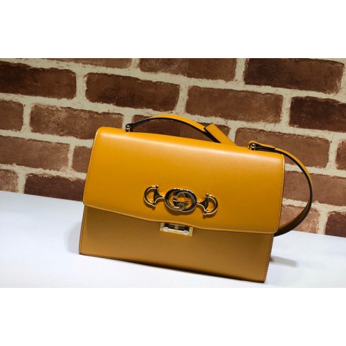 Gucci Zumi smooth leather small shoulder bag in Orange smooth leather Gucci Zumi smooth leather small shoulder bag in Orange smooth leather