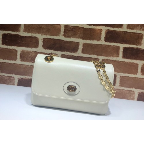 Gucci Leather Small Shoulder Bag In White Leather Gucci Leather Small Shoulder Bag In White Leather