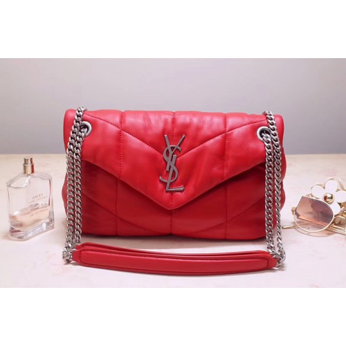 YSL Loulou Small Bag in Red Quilted Lambskin Leather YSL Loulou Small Bag in Red Quilted Lambskin Leather