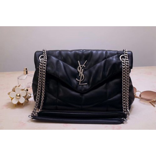 YSL Loulou Small Bag in Black Quilted Lambskin Leather Silver Hardware YSL Loulou Small Bag in Black Quilted Lambskin Leather Silver Hardware