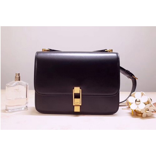 YSL Carre Satchel Bags In Black Smooth Leather YSL Carre Satchel Bags In Black Smooth Leather