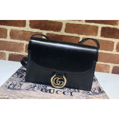 Gucci Small leather shoulder bag Black textured leather