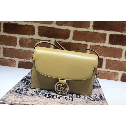 Gucci Small leather shoulder bag Apricot textured leather