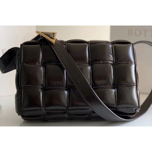 Bottega Veneta padded cassette bag in Dark Coffee Lambskin Leather