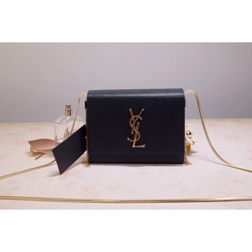 YSL Kate Box Bags In Black Grain de Poudre Embossed Leather YSL Kate Box Bags In Black Grain de Poudre Embossed Leather