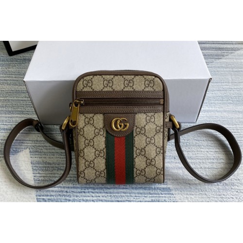 Gucci Ophidia shoulder bag in Beige ebony Supreme canvas