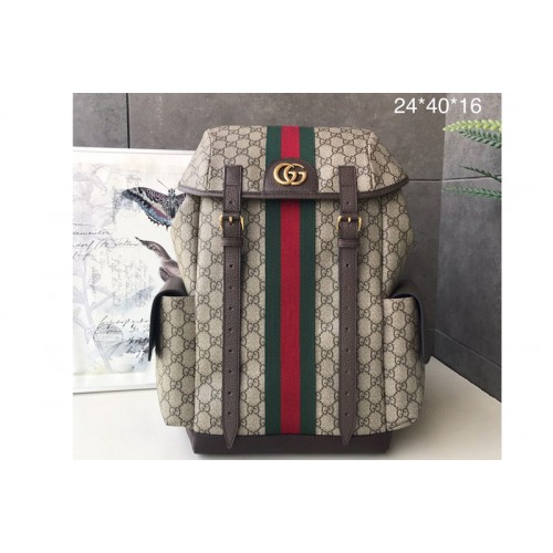 Gucci Ophidia medium backpack Beige ebony Supreme canvas