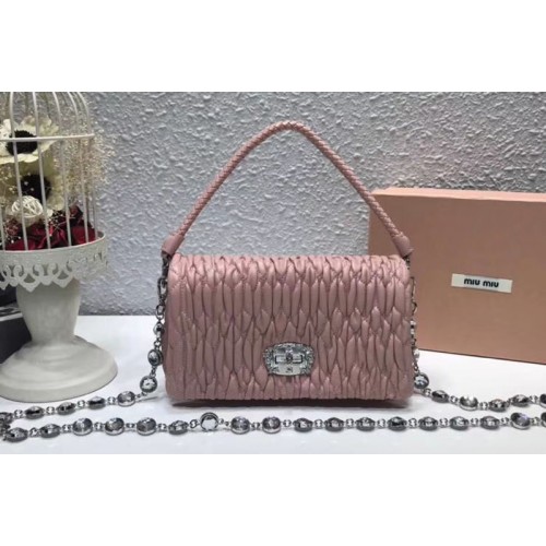 Miu Miu Matelasse Nappa Leather Tote Bag 5BH012 Pink Miu Miu Matelasse Nappa Leather Tote Bag 5BH012 Pink