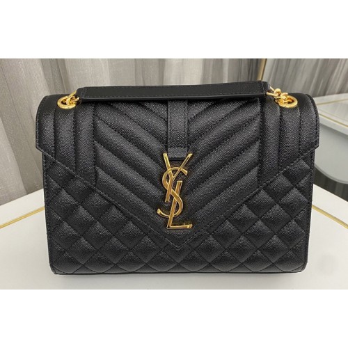 YSL ENVELOPE MEDIUM BAG IN Black MIX MATELASSe GRAIN DE POUDRE EMBOSSED LEATHER YSL ENVELOPE MEDIUM BAG IN Black MIX MATELASSe GRAIN DE POUDRE EMBOSSED LEATHER